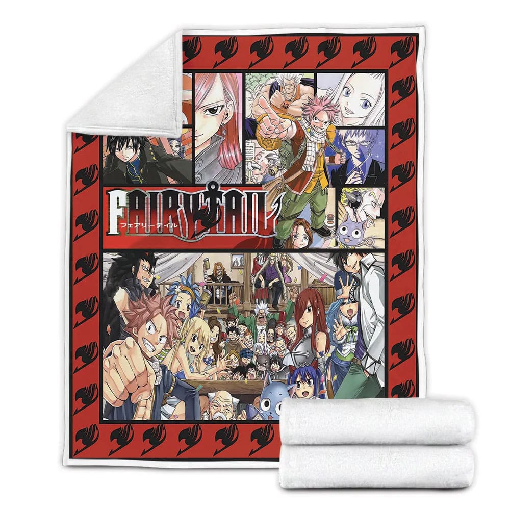 Fairy Tail Anime Fleece Blanket Gift For Wife Husband