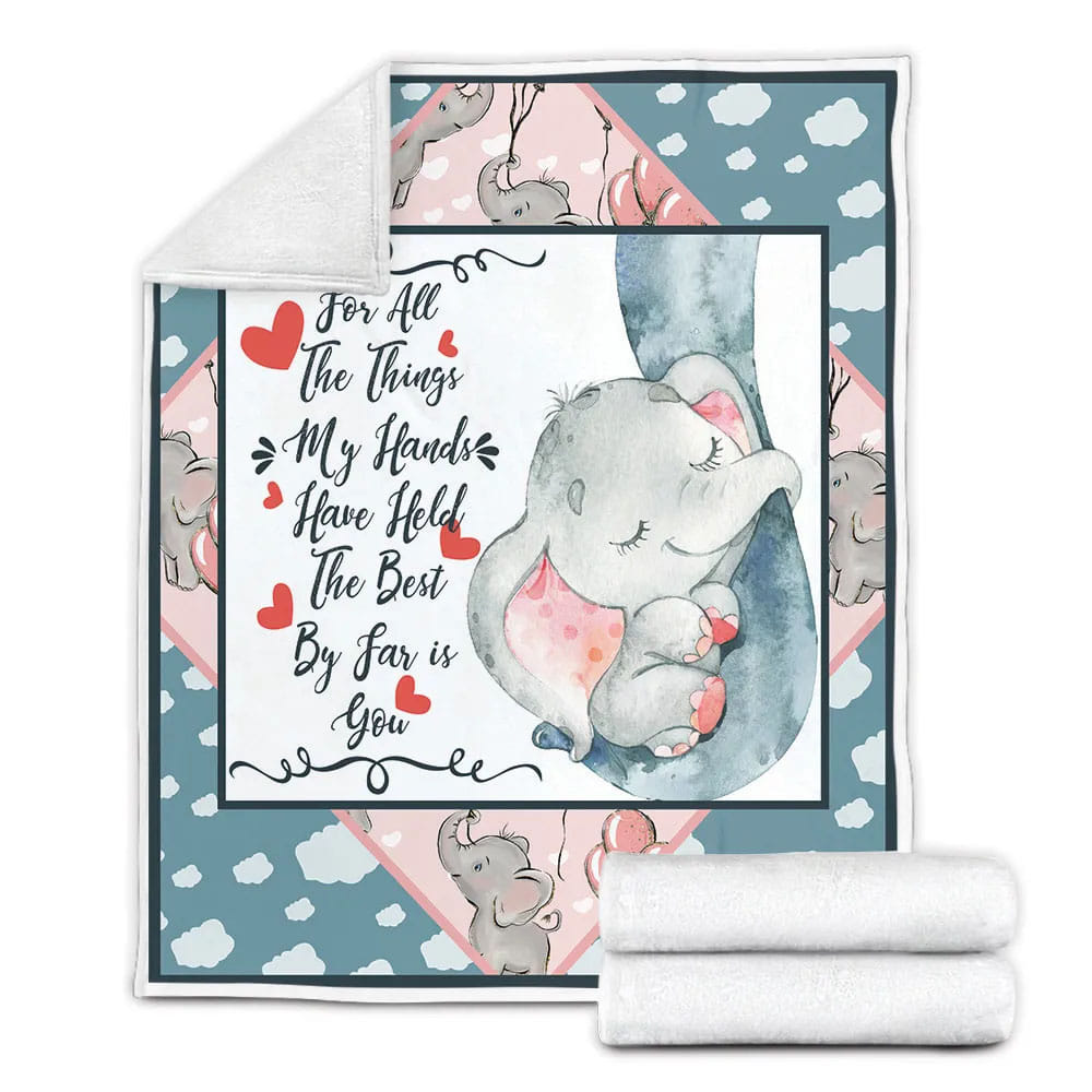 Elephant Fleece Blanket Gift For Besties