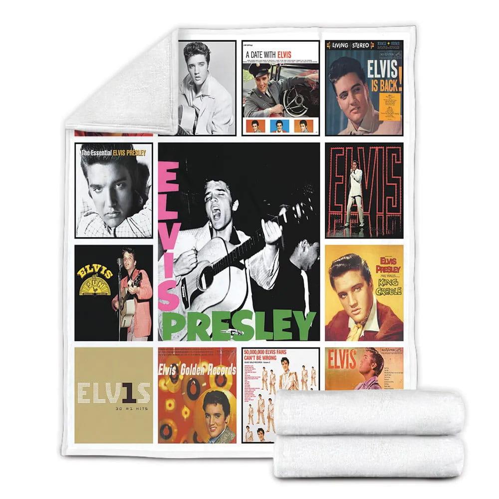 Elvis Presley Albums Fleece Blanket 