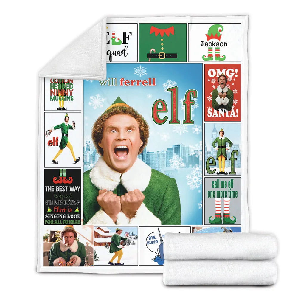 Elf Movie Fleece Blanket Gift For Mothers Day Fathers Day