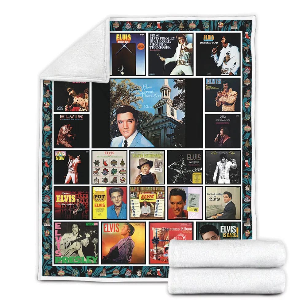 Elvis Presley Albums Fleece Blanket Gift For Wife Husband