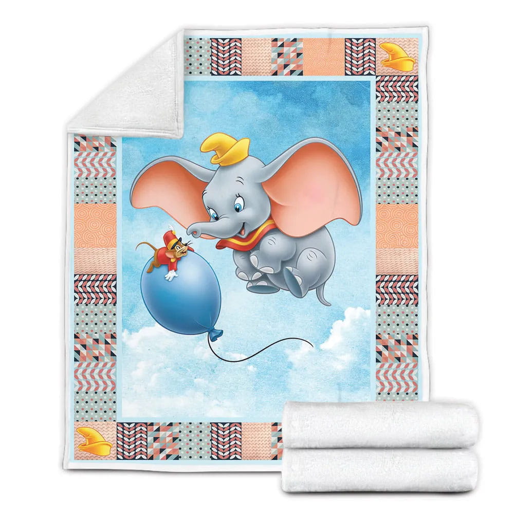 Dumbo Elephant Fleece Blanket 