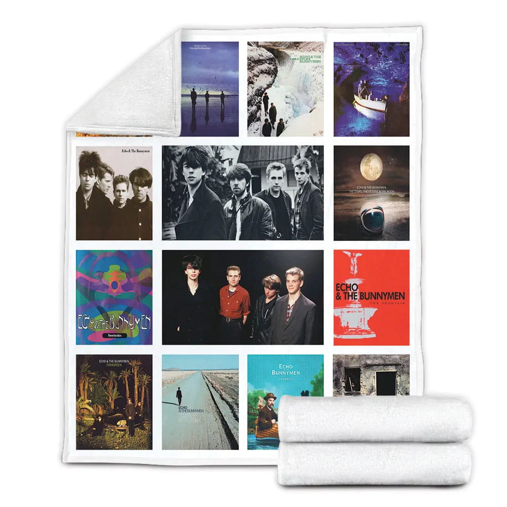 Echo And The Bunnymen Album Covers Fleece Blanket Gift For Wife Husband