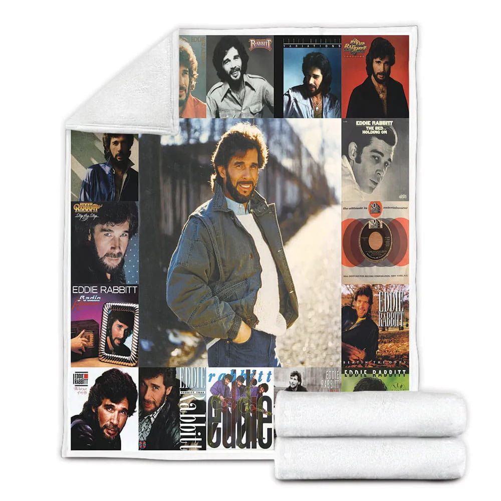 Eddie Rabbitt Fleece Blanket Gift For Birthday Halloween Christmas