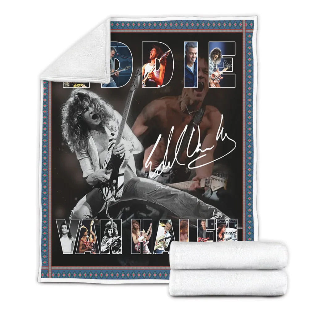 Eddie Van Halen Fleece Blanket Gift For Besties