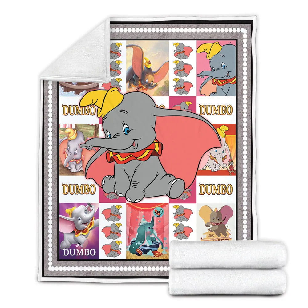 Dumbo Fleece Blanket Gift For Birthday Halloween Christmas