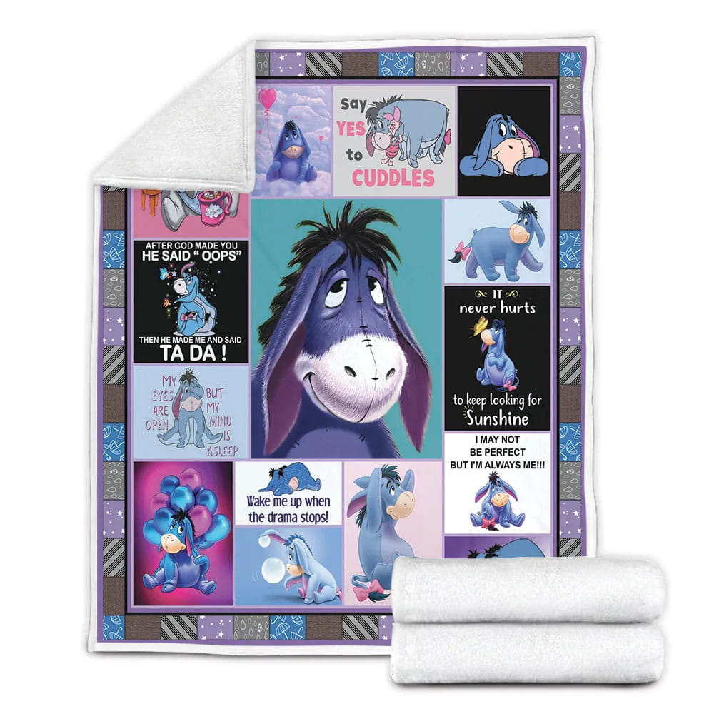 Eeyore Fleece Blanket Gift For Besties