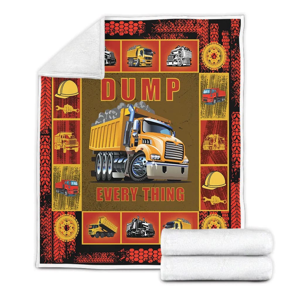 Dump Truck Dump Everything Fleece Blanket Gift For Besties