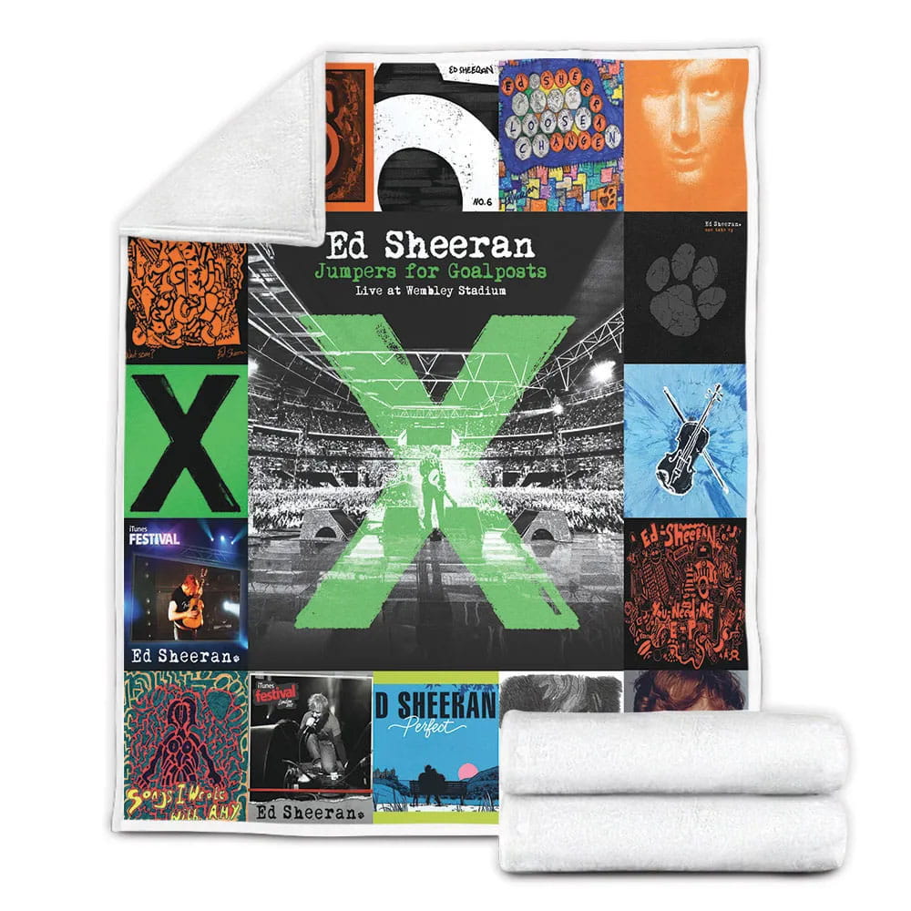 Ed Sheeran Albums Fleece Blanket 