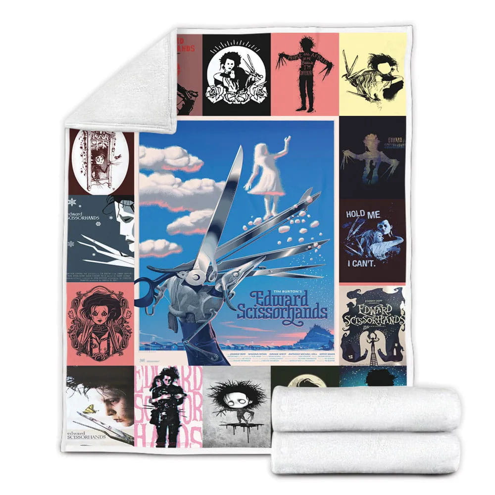 Edward Scissorhands Fleece Blanket Gift For Mothers Day Fathers Day