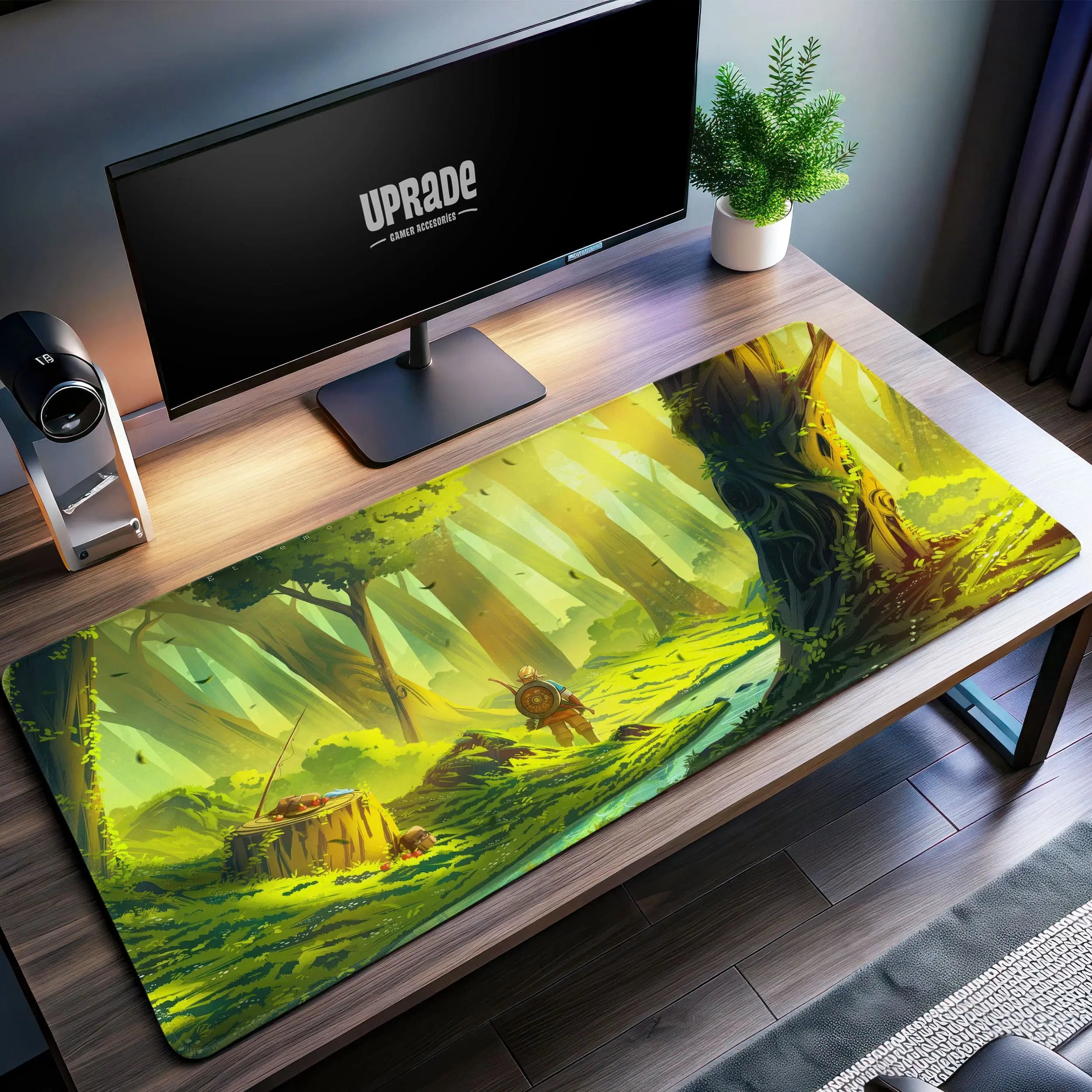 Allleftout Link Enchanted Forest Desk Mat, Zelda Adventure Mouse Pad