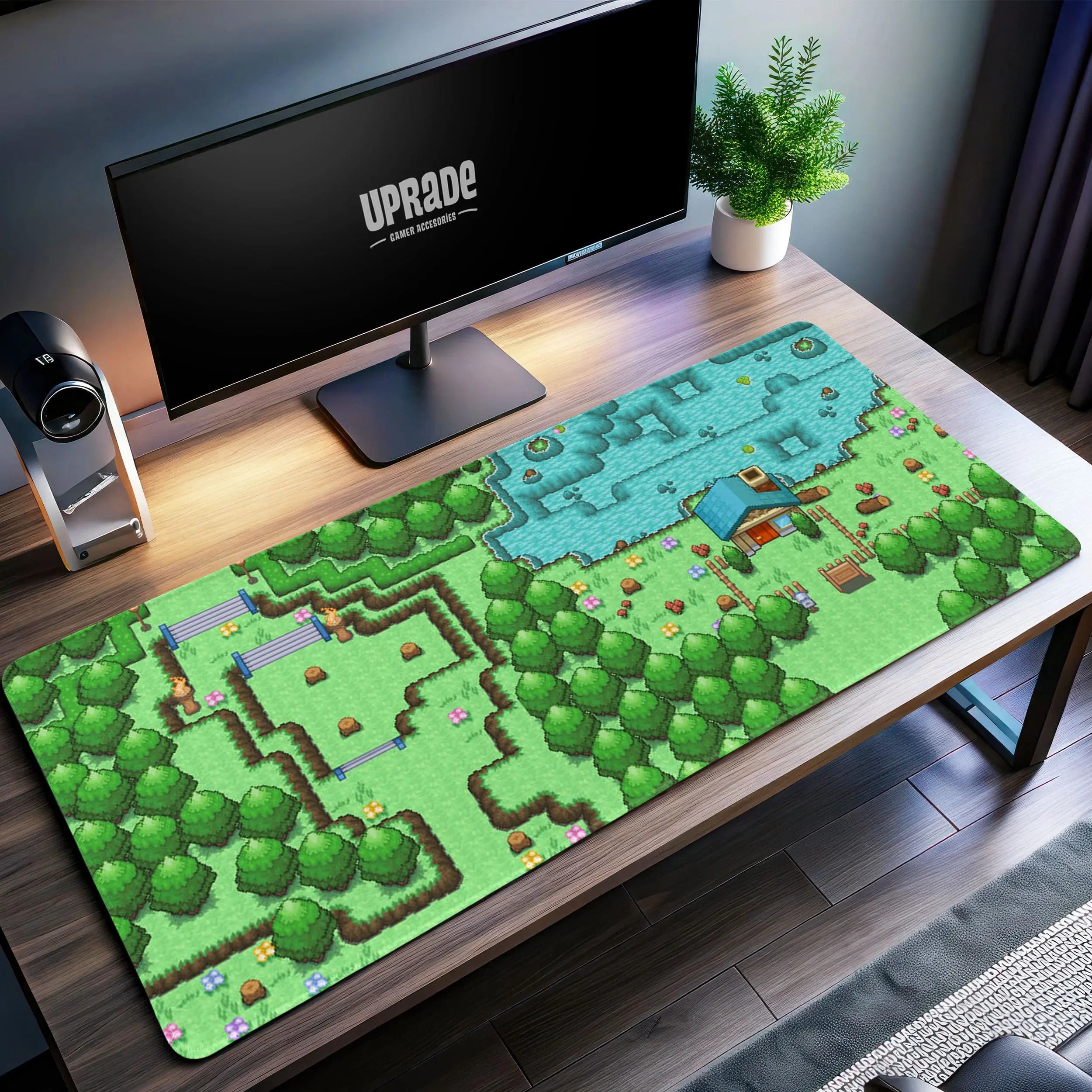 Allleftout Pokemon Forest Desk Mat, Adventure Map Mouse Pad