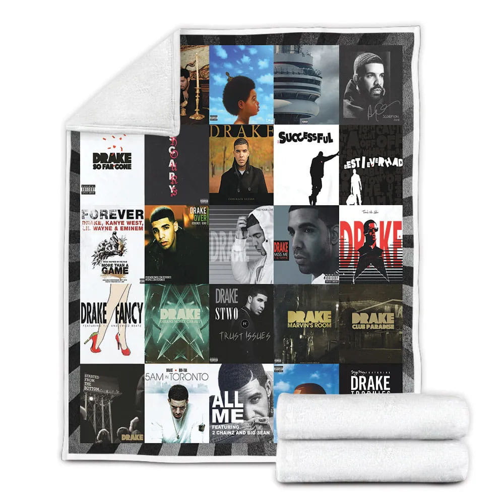 Drake Album Covers Fleece Blanket Gift For Besties