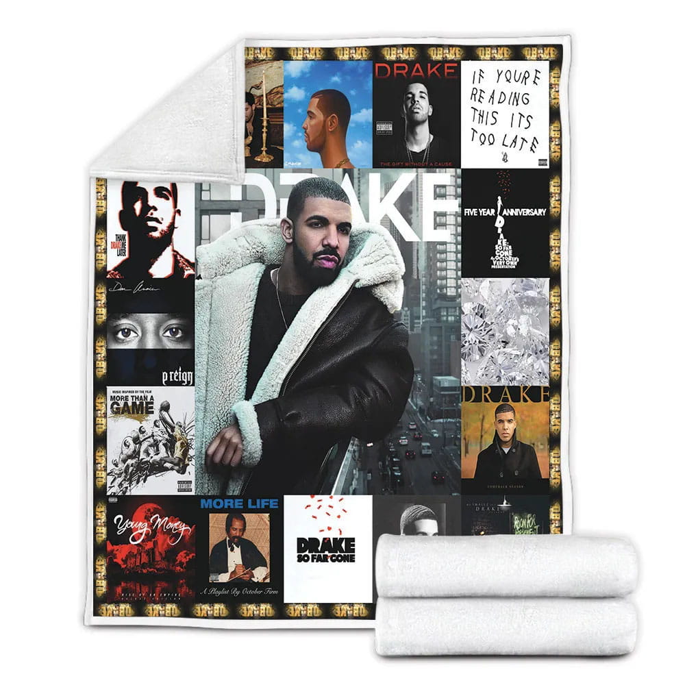 Drake Albums Cover Poster Fleece Blanket 