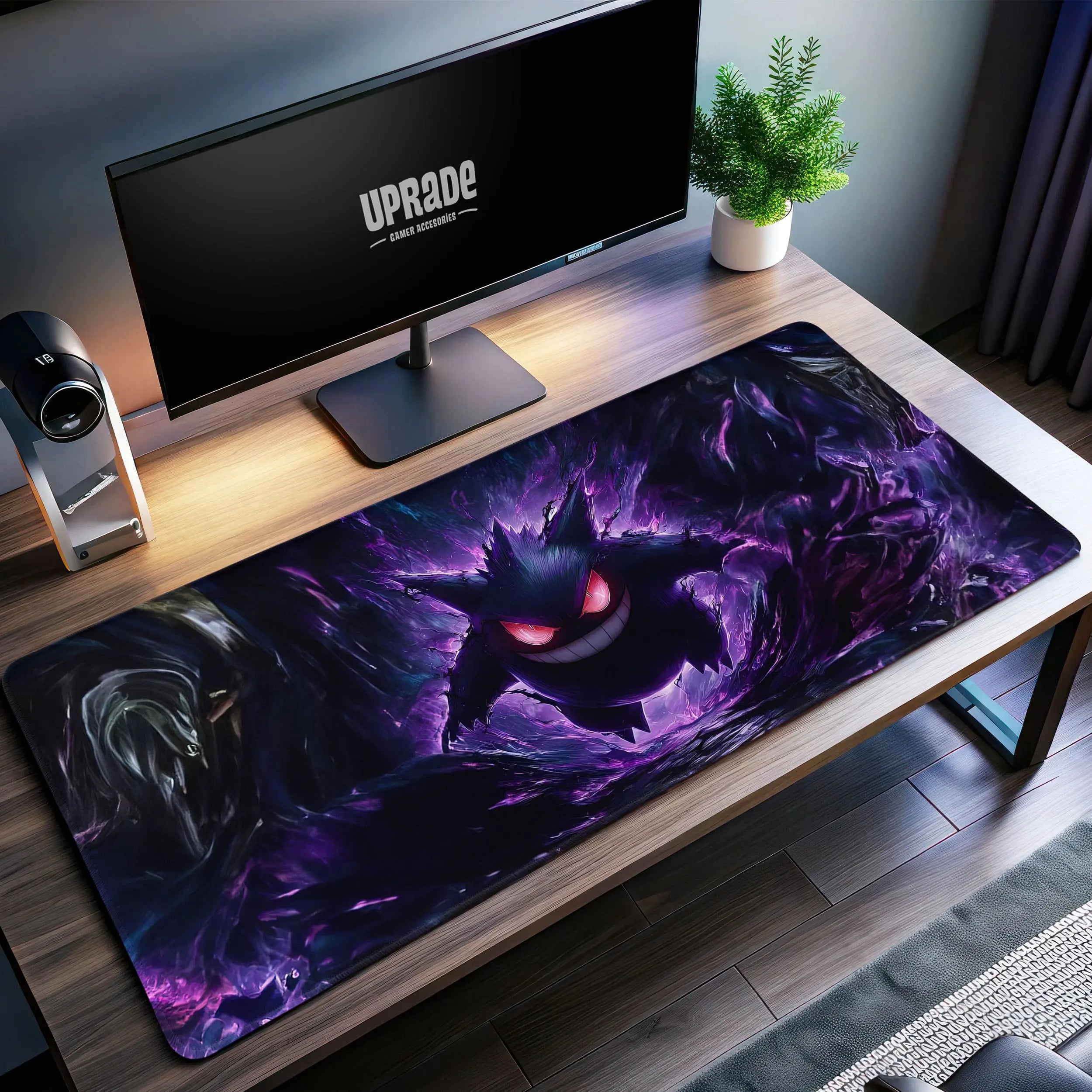 Allleftout Gengar Shadow Realm Desk Mat, Dark Aura PokMon Mouse Pad