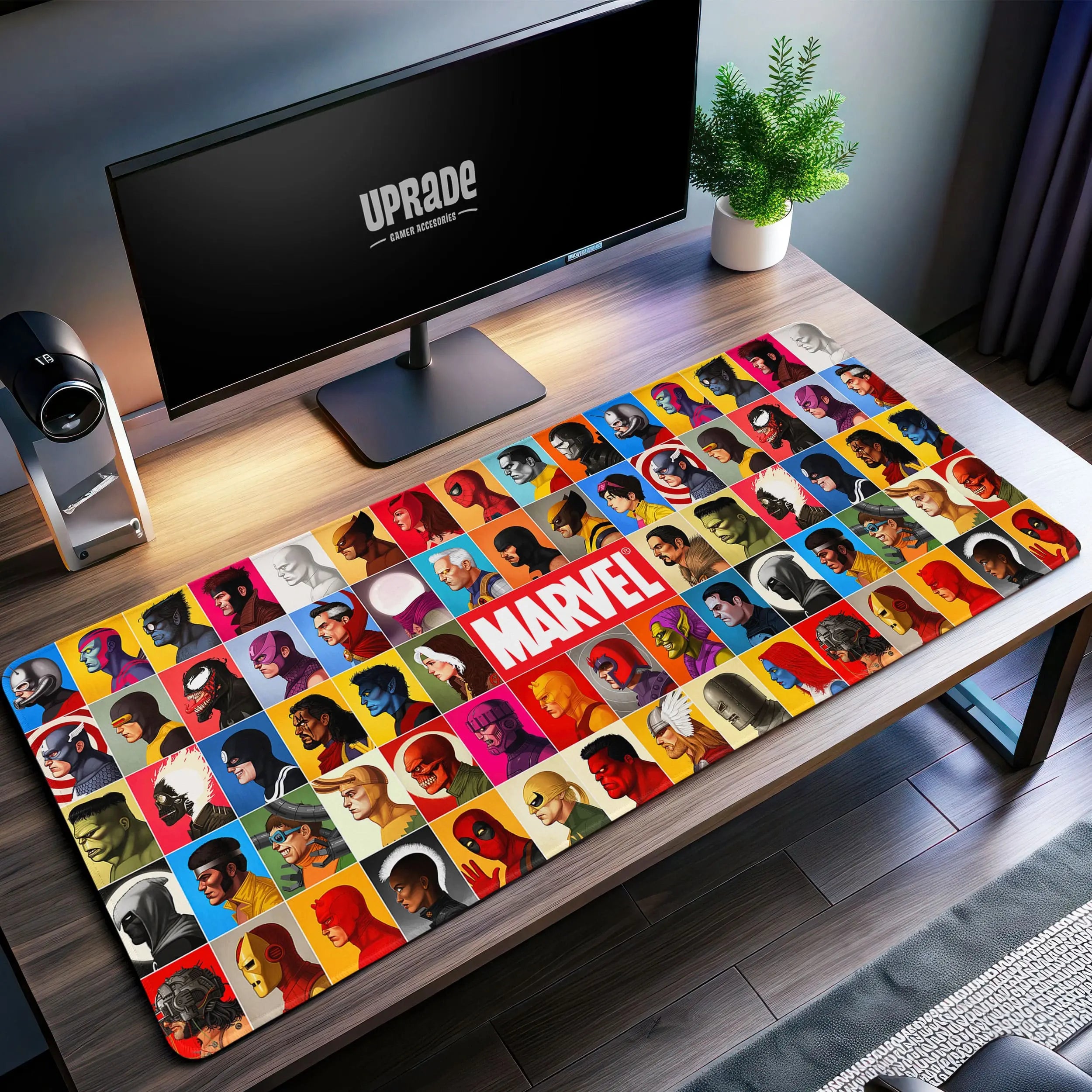 Allleftout Marvel Heroes Desk Mat, Superhero Mouse Pad
