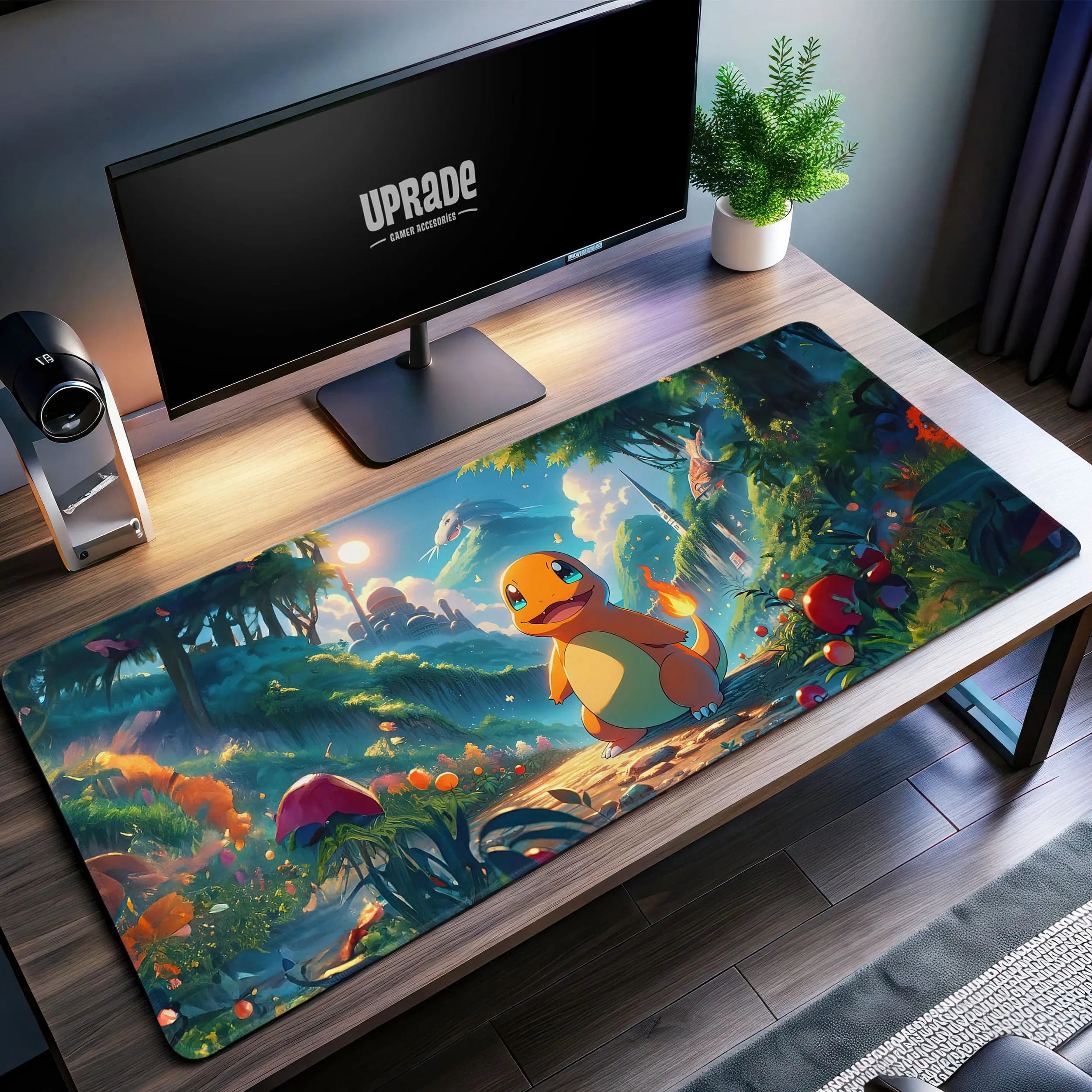 Allleftout Charmander Forest Journey Desk Mat, Adventure PokMon Mouse Pad
