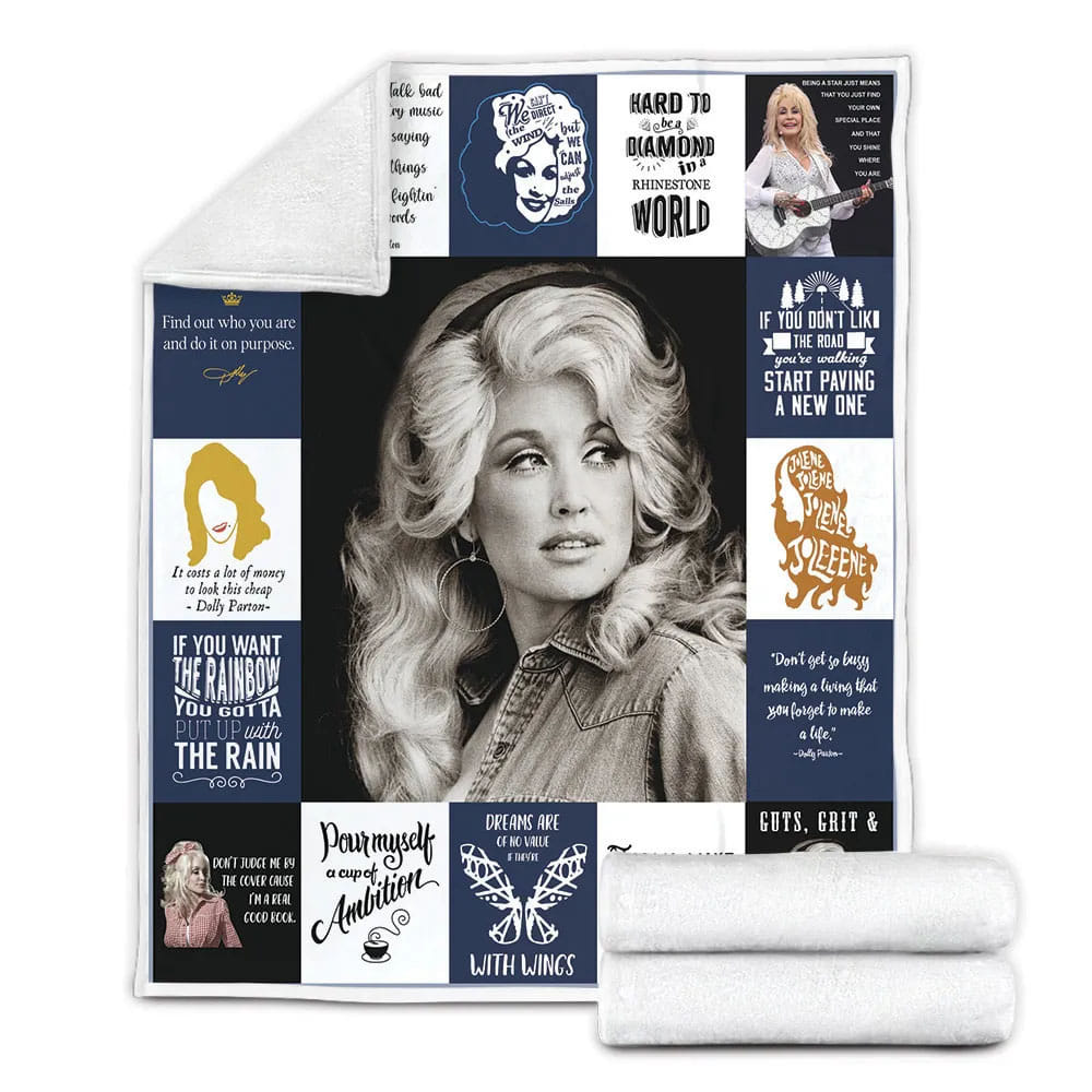 Dolly Parton Fleece Blanket Gift For