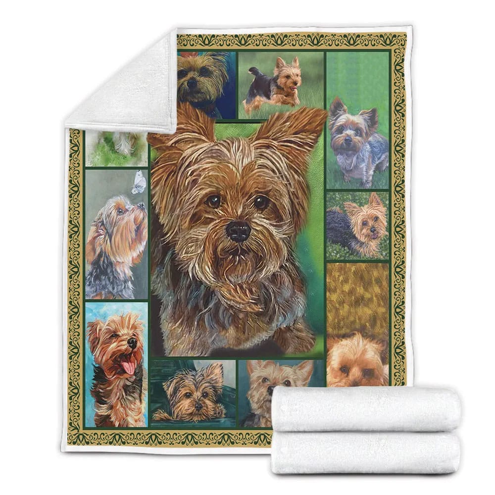 Dog Yhire Terrier Natural Fleece Blanket Gift For Wifeband