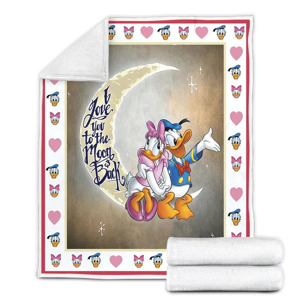 Donald And y Duck Fleece Blanket Gift For Wifeband