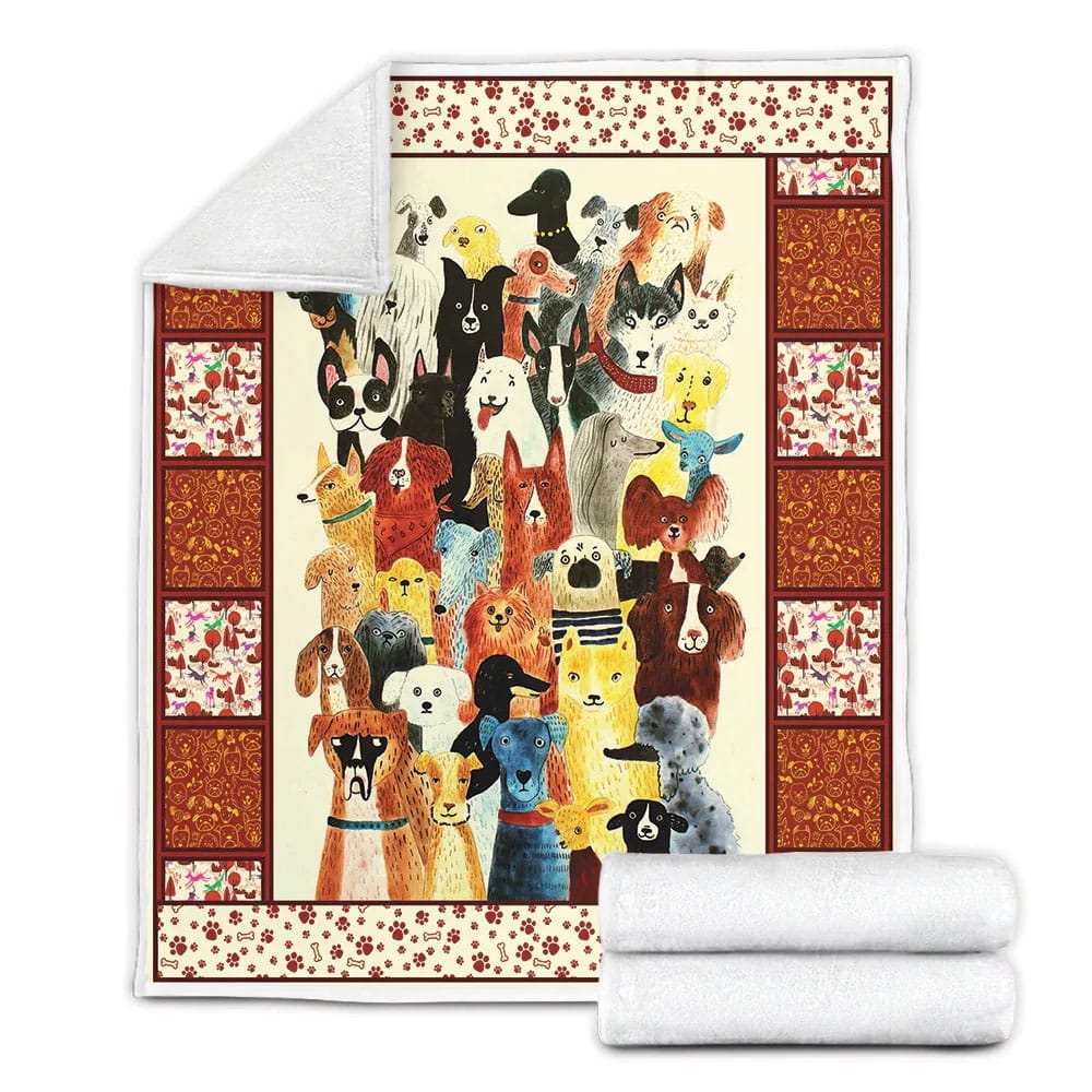 Dog Fleece Blanket Gift For