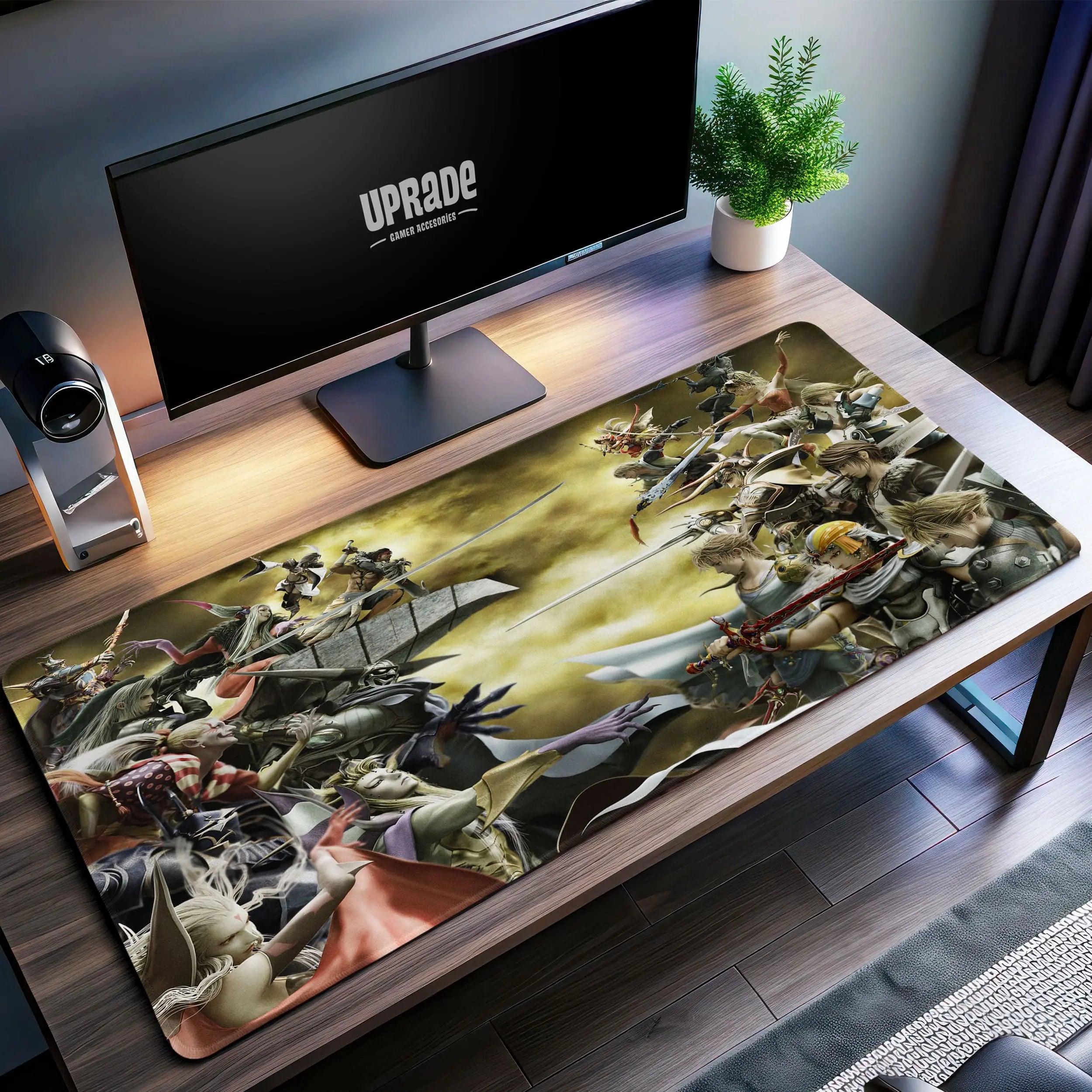 Allleftout Final Fantasy Heroes Vs Villains Desk Mat, Epic Battle Mouse Pad