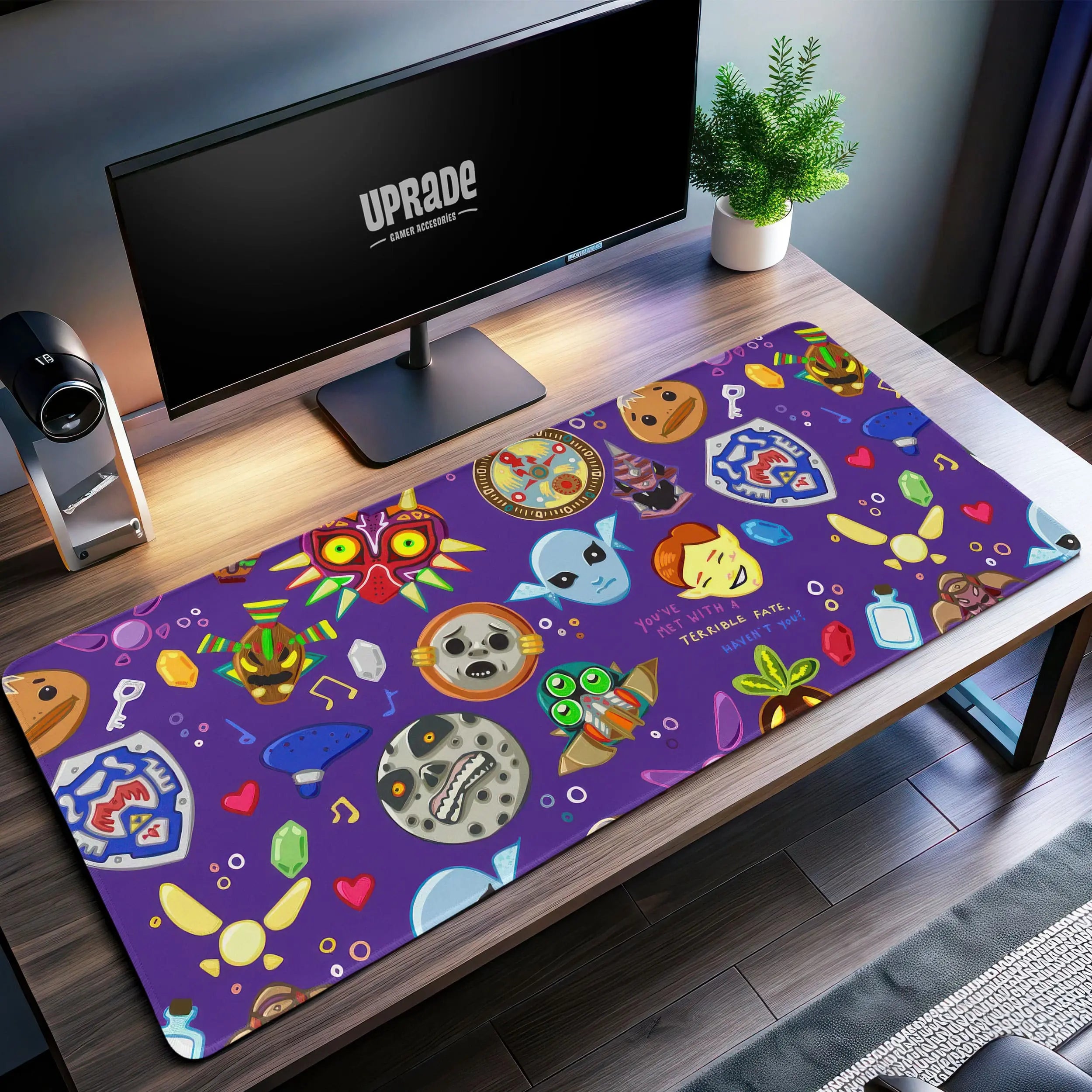 Allleftout Majora Mask Icons Desk Mat, Zelda Nostalgia Mouse Pad