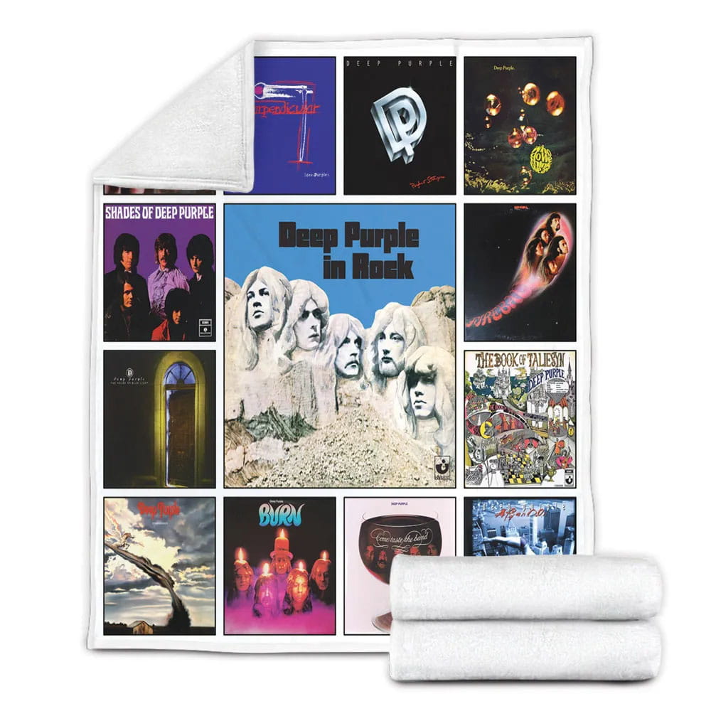 Deep Purple Fleece Blanket Gift For Mot Day Fat Day
