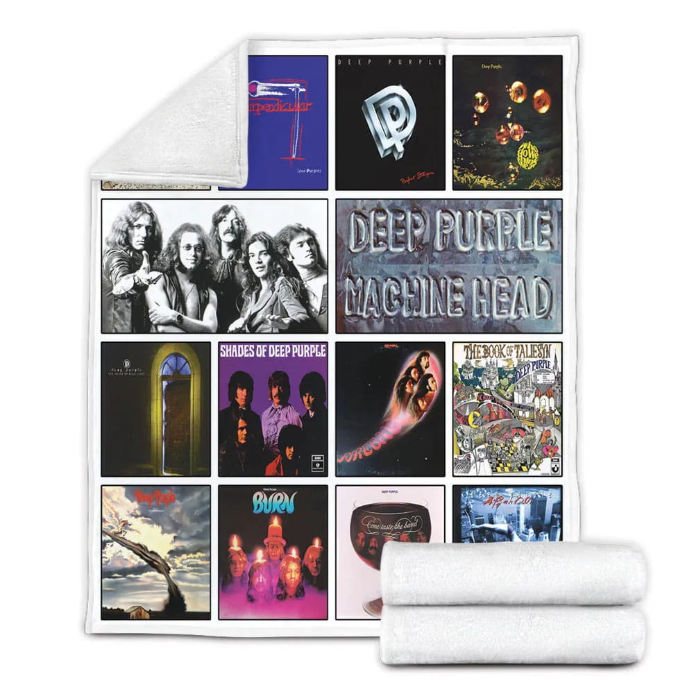 Deep Purple Fleece Blanket Gift For