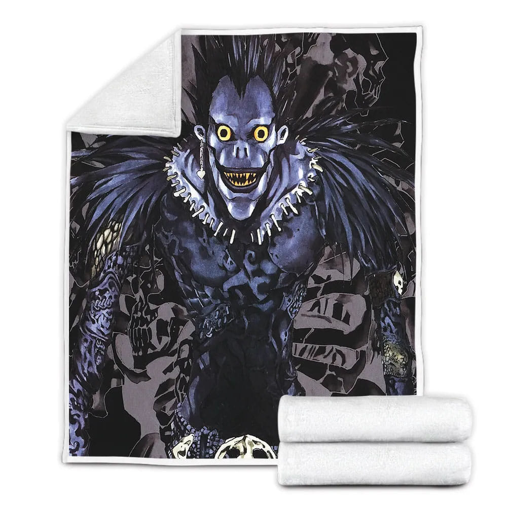 Death Note Ryuk Fleece Blanket Gift For Mot Day Fat Day