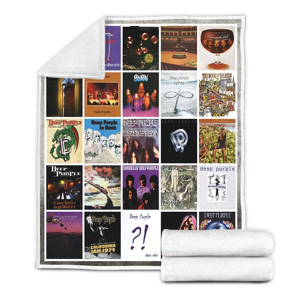 Deep Purple Al Cover Fleece Blanket Gift For Wifeband