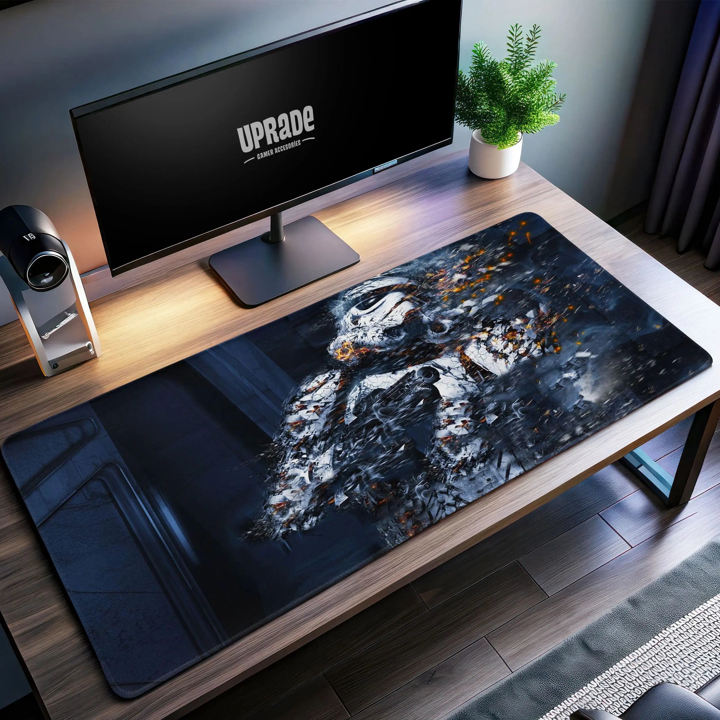 Allleftout Star Wars Stormtrooper Battle Desk Mat, Explosive Action Mouse Pad