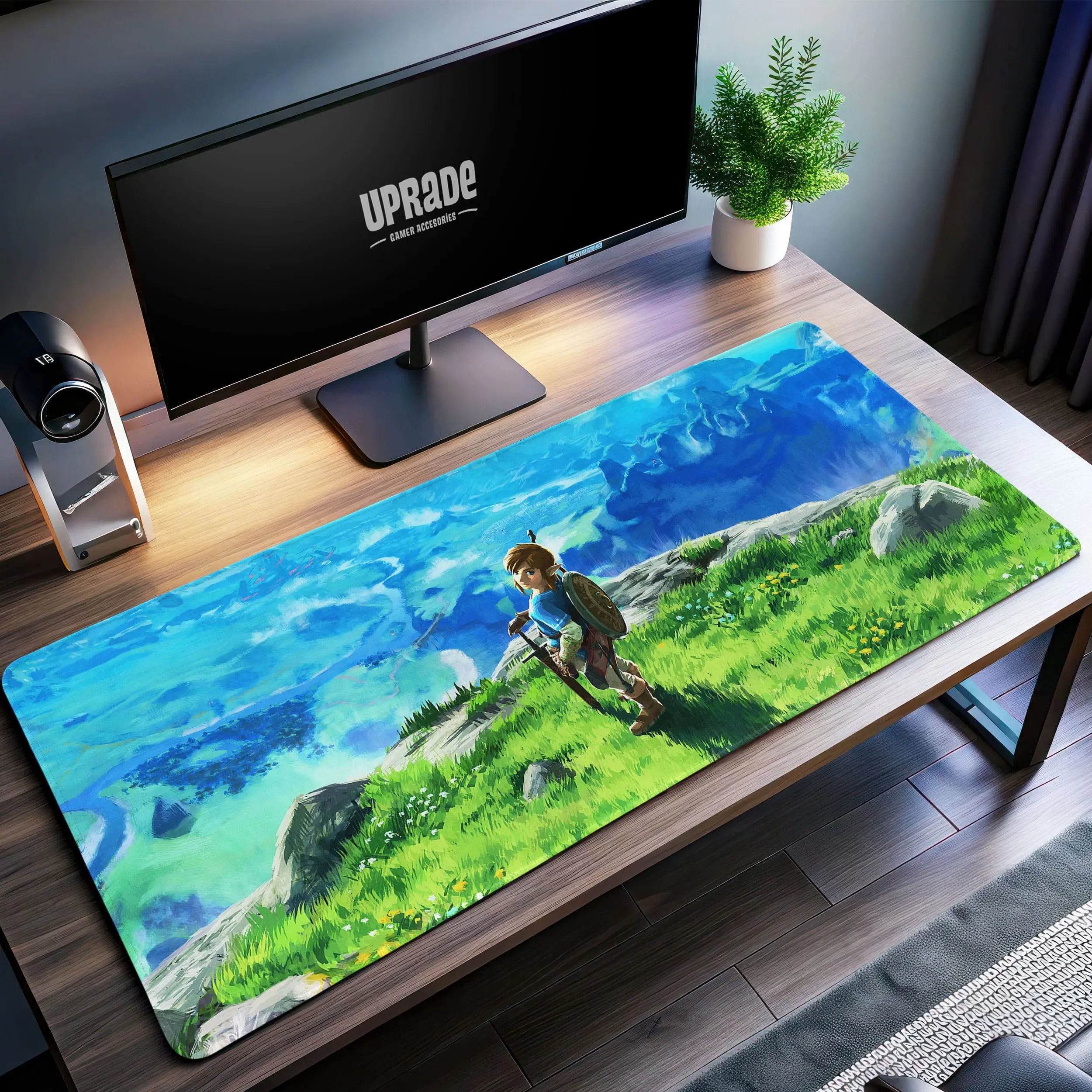 Allleftout Link Horizon View Desk Mat, Zelda Breath Of The Wild Mouse Pad