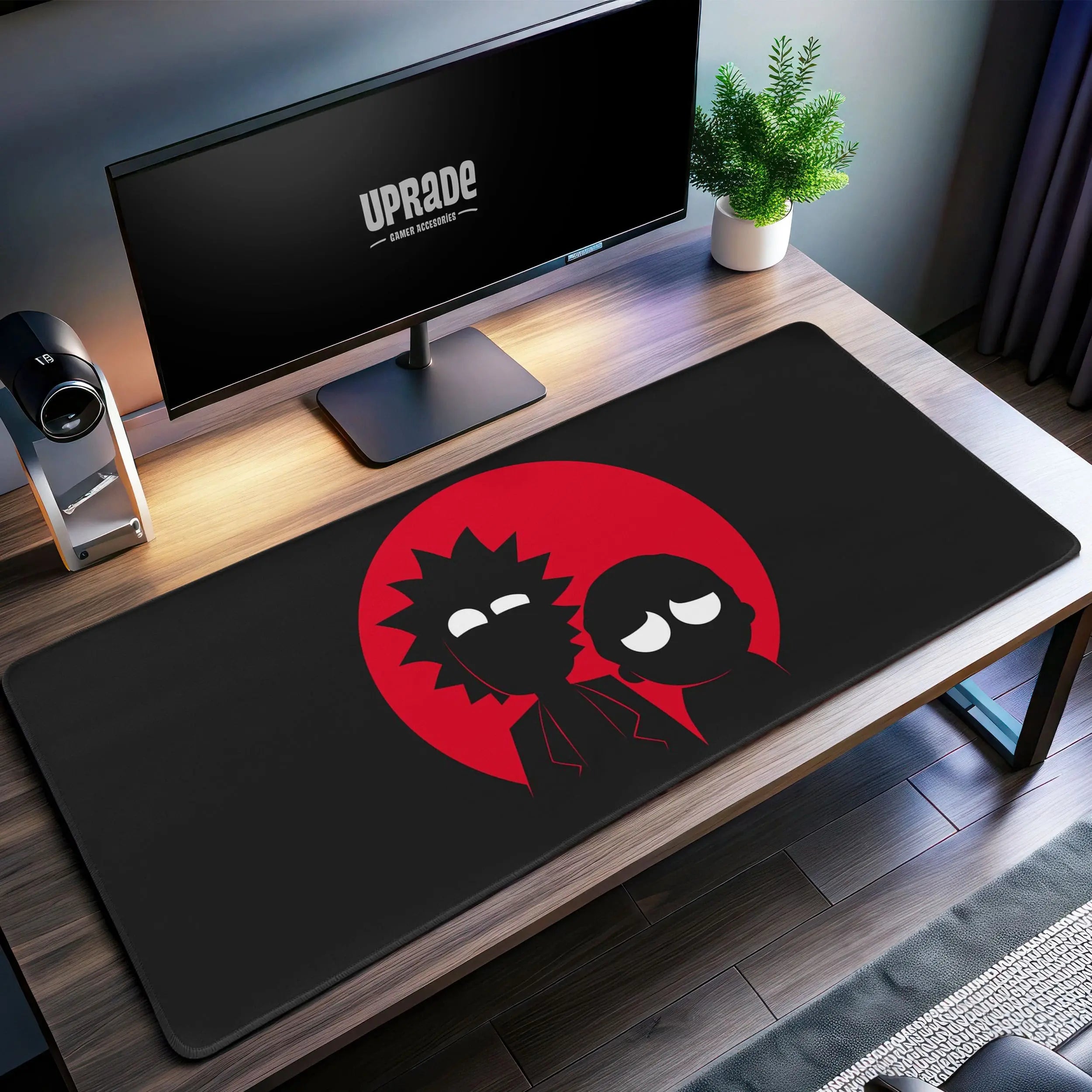Allleftout Rick And Morty Desk Mat, Red Portal Mouse Pad