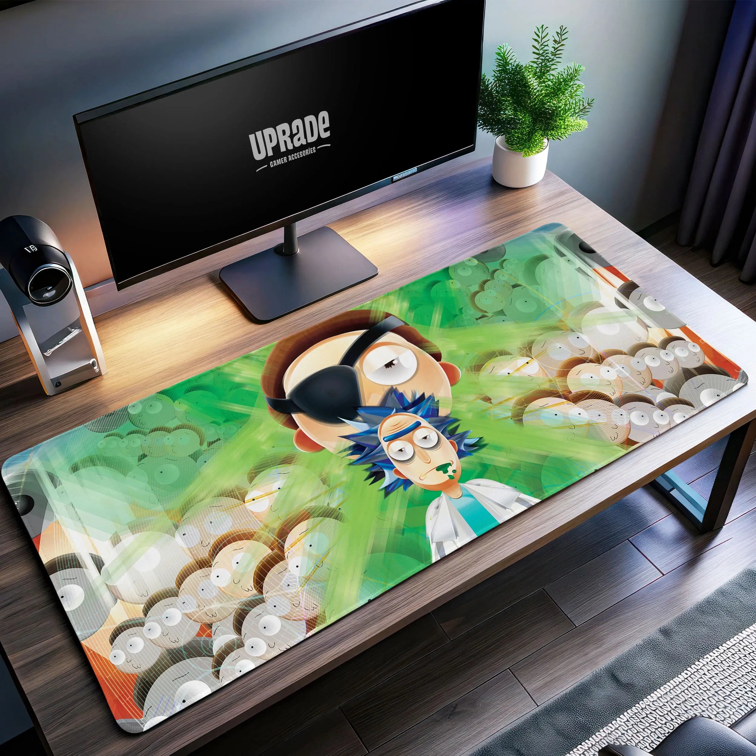 Allleftout Rick And Morty Council Of Ricks Desk Mat, Multiverse Madness Mouse Pad