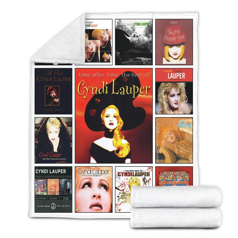 Cyndi Lauper Fleece Blanket Gift For Wifeband