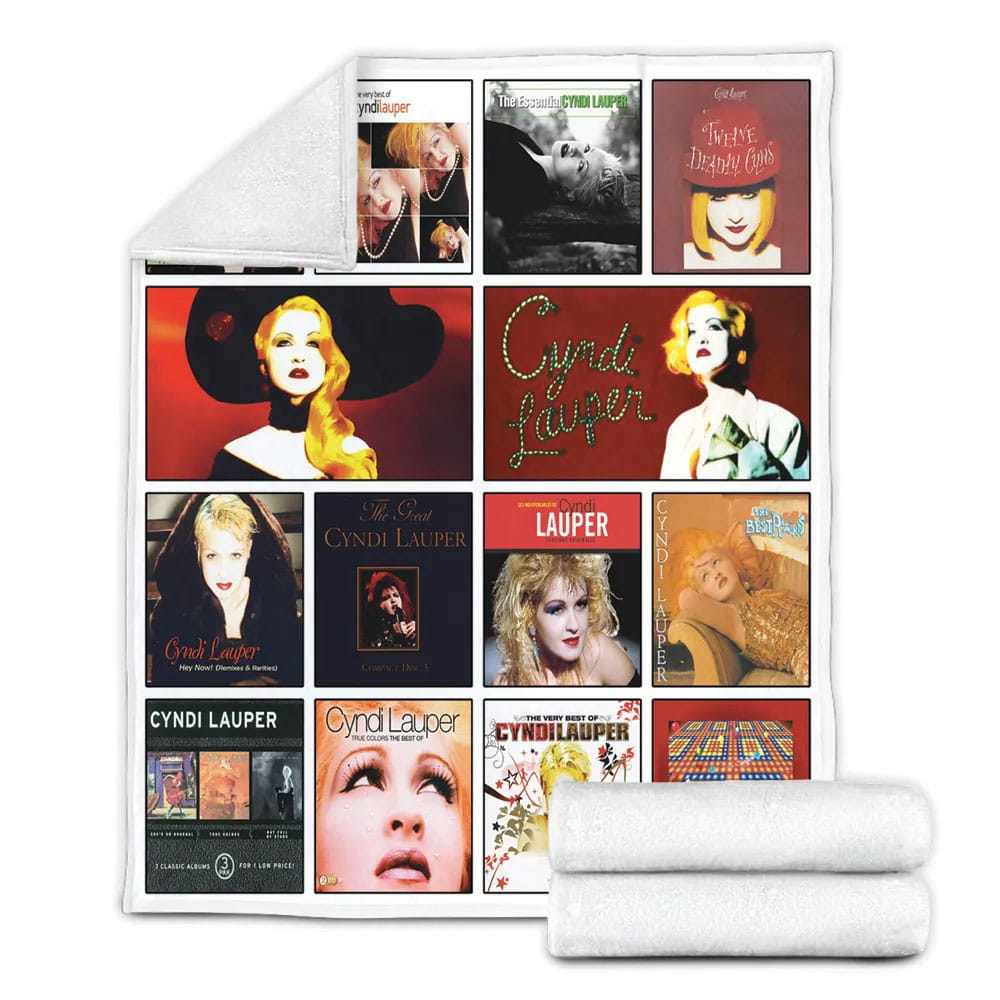 Cyndi Lauper Fleece Blanket Gift For