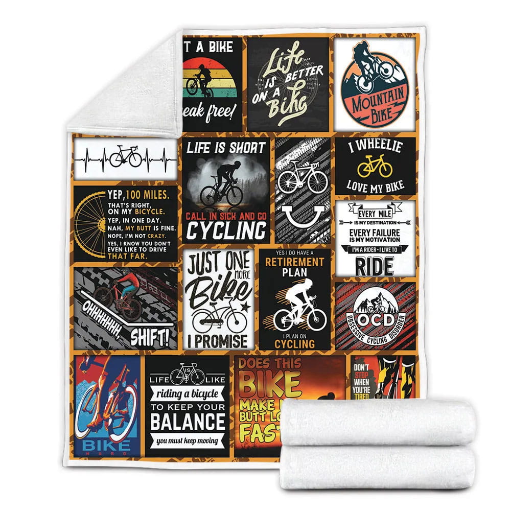 Cyclingt One More Bike I Pre Fleece Blankherpa Blanket