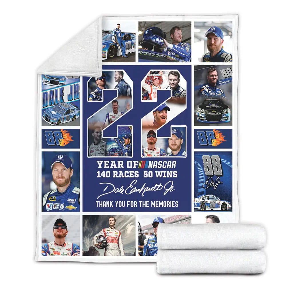 Dale Earnhardt Fleece Blanket Gift For