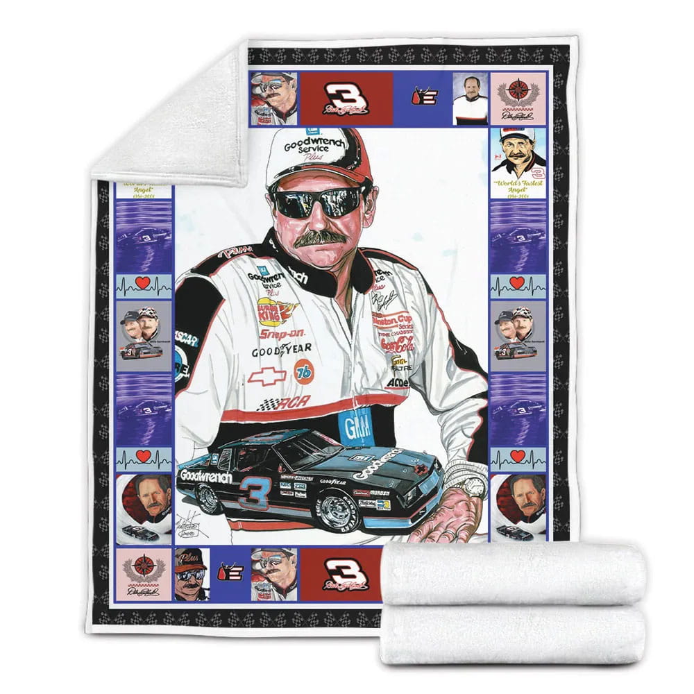 Dale Earnhardt Fleece Blanket Gift For Wifeband