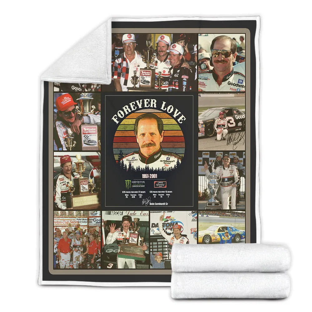 Dale Earnhardt Fleece Blanket Gift For