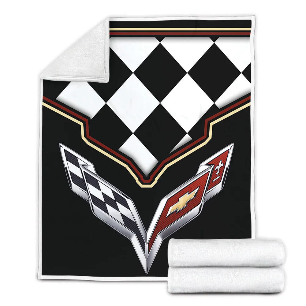 Corvette Fleece Blanket Gift For