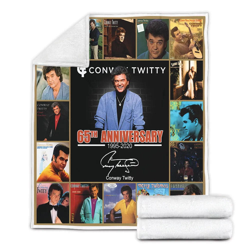 Conway Twitty Fleece Blanket Gift For