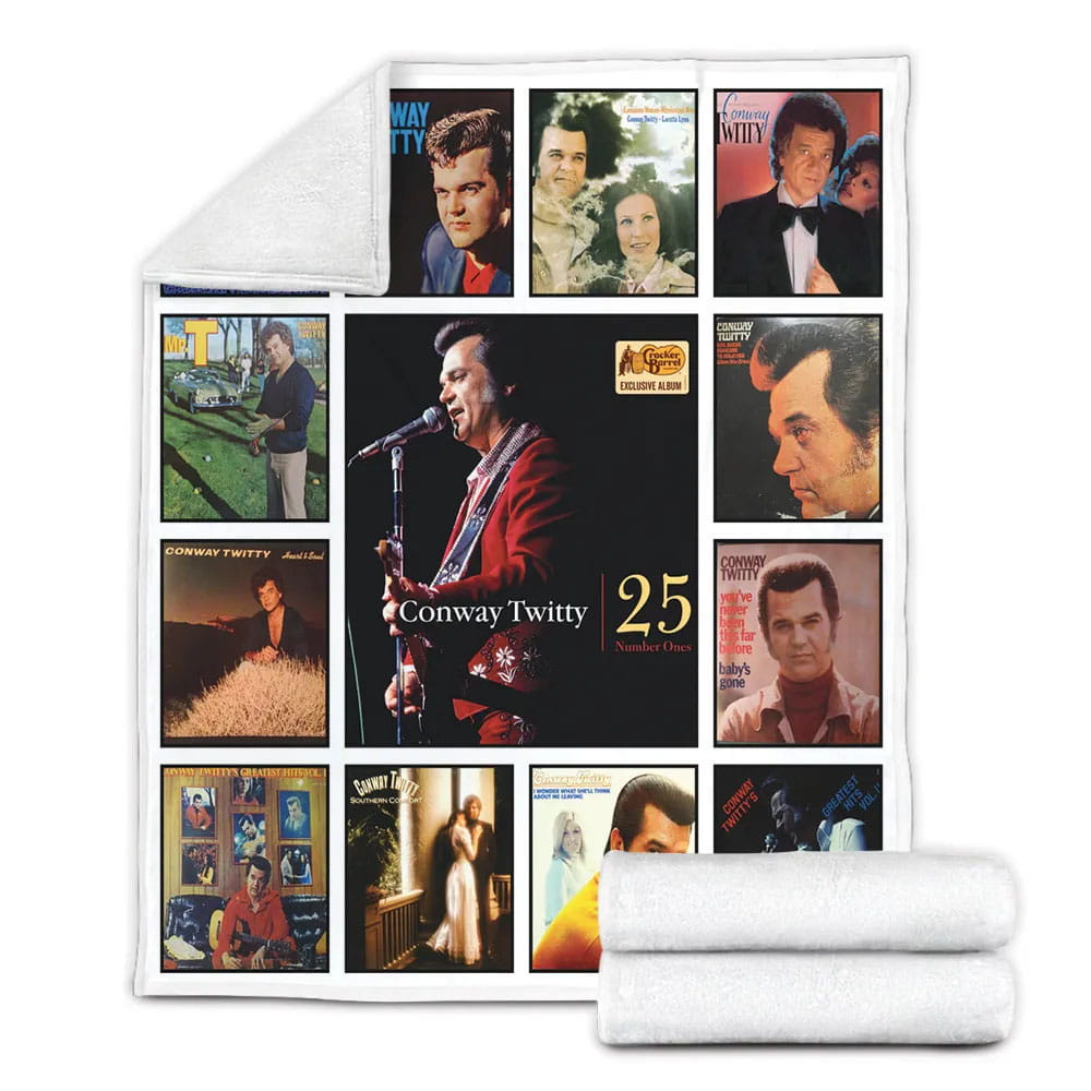 Conway Twitty Album Fleece Blanket Gift For
