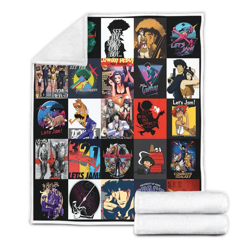 Cowboy Bebopter Fleece Blanket Gift For Wifeband