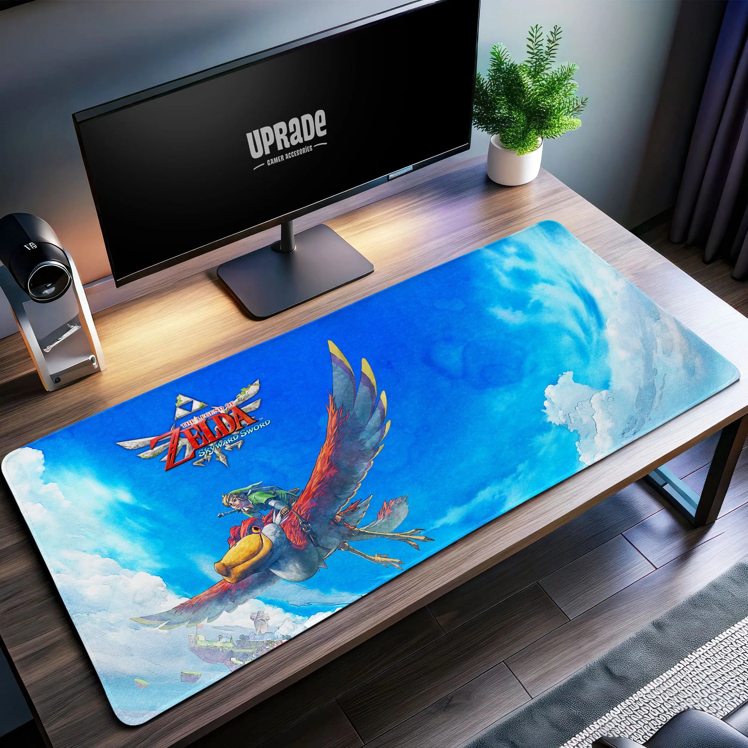 Allleftout Link Loftwing Flight Desk Mat, Zelda Skyward Sword Mouse Pad