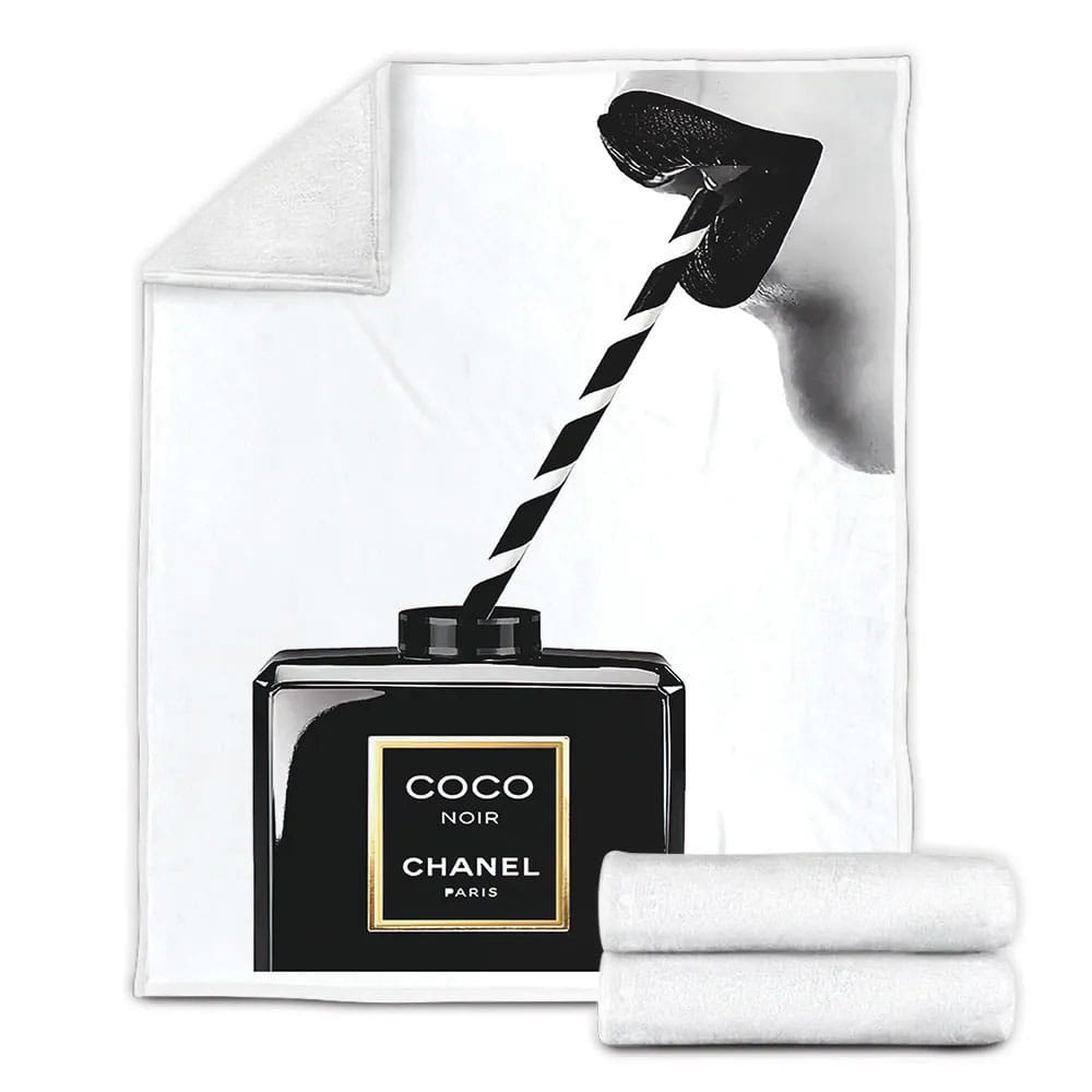 Coco Noir Chanel P Black And White Brand Fleece Blanket Gift For