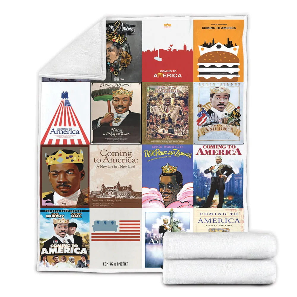 Coming To America Fleece Blanket Gift For Mot Day Fat Day