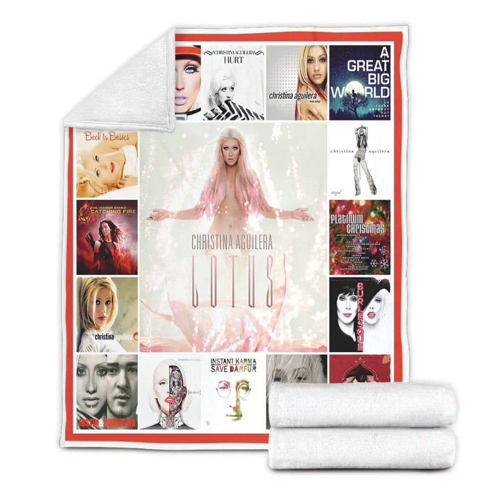 Ctina Aguilera Al Coverter Fleece Blanket Gift For