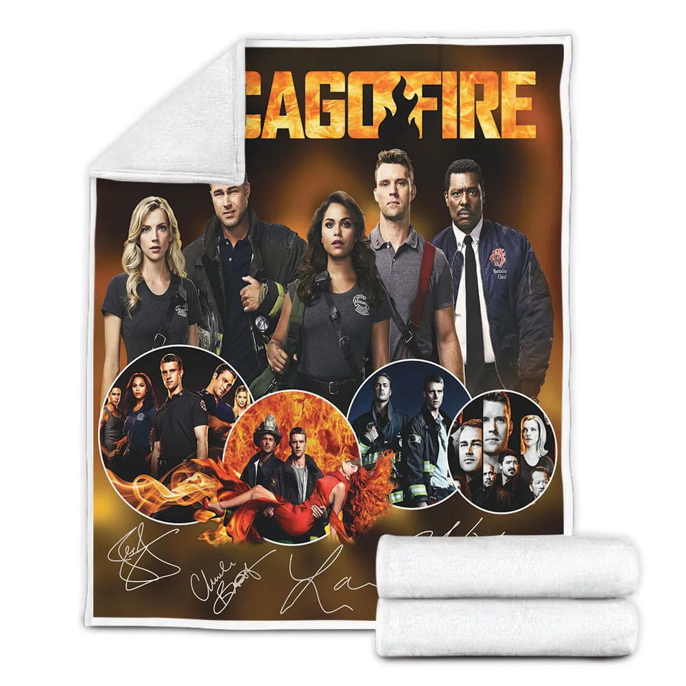 Chicago Fire Fleece Blanket Gift For